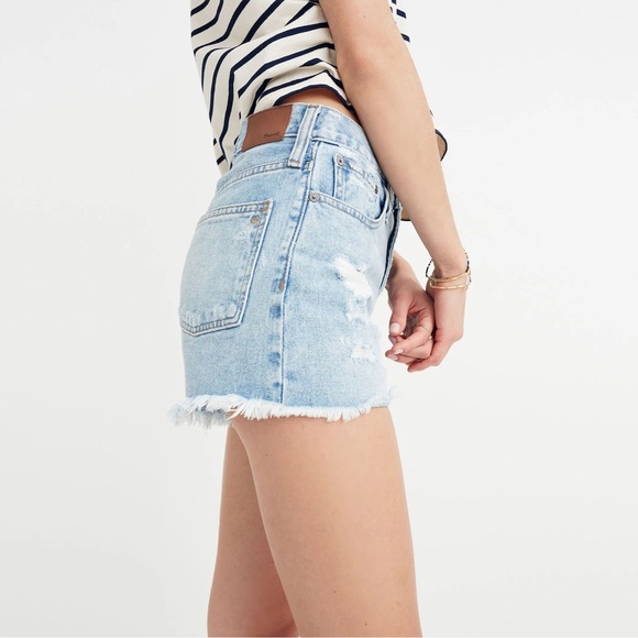 MADEWELL The Perfect Jean Short Langdon Wash Distressed 30 - Picture 2 of 12